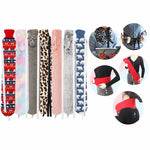 2L Long-strip Multifunctional Water-filled Rubber Hot Water Bags, Spec: Beige Leopard, Beige Leopard