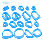 18 In 1 Soft Clay Earring Molds DIY Handmade Clay Cutter Clay Earrings Making Molds, 18 In 1 (Purple), 18 In 1 (Pink), 18 In 1 (Yellow), 18 In 1 (Blue)