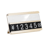 Metal Digital Grain Price Display Micro Standing Plate, Double Layer, Single Layer