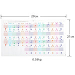 5PCS Children Piano Keyboard Color Stickers Musical Instrument Accessories, QT-005, QT-005-A, QT-0302