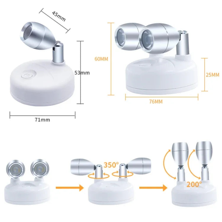 Wireless RGB Remote Control Cabinet Ambient Spotlight, C1556 Single Head 2 Lights, C1648 Single Head 2 Lights, C2755 Double Head 2 Lights, C2765 Double Head 2 Lights