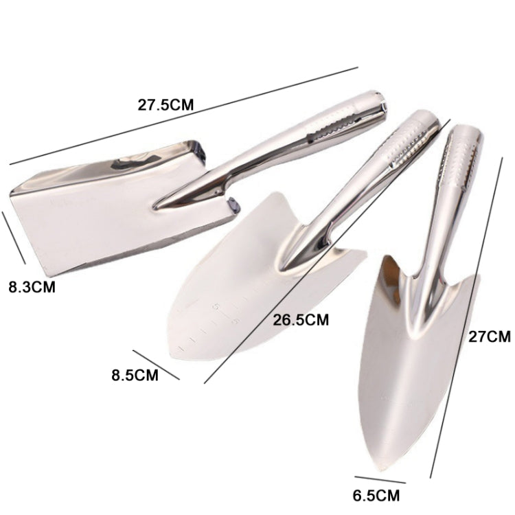 Home Gardening Stainless Steel Shovel Set, 3 PCS/Set