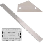 GNR3 Stainless Steel Measurement Bass Guitar Neck Ruler, Style:, Double Teeth+Leveling Ruler+String High Ruler