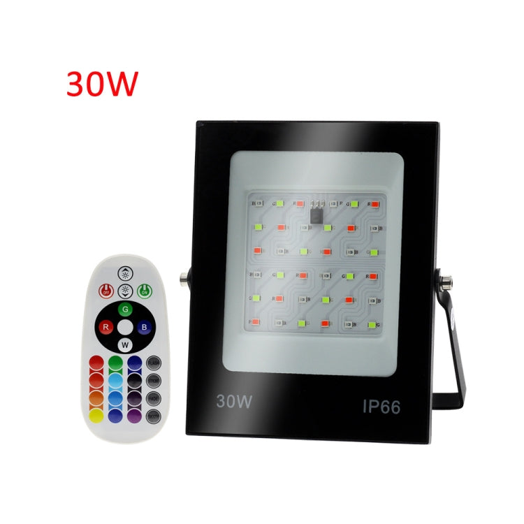 Colorful RGB Changing LED Flood Light With Remote Control, 30W, 100W