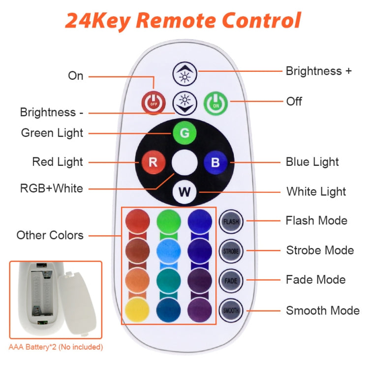 Colorful RGB Changing LED Flood Light With Remote Control, 30W, 100W