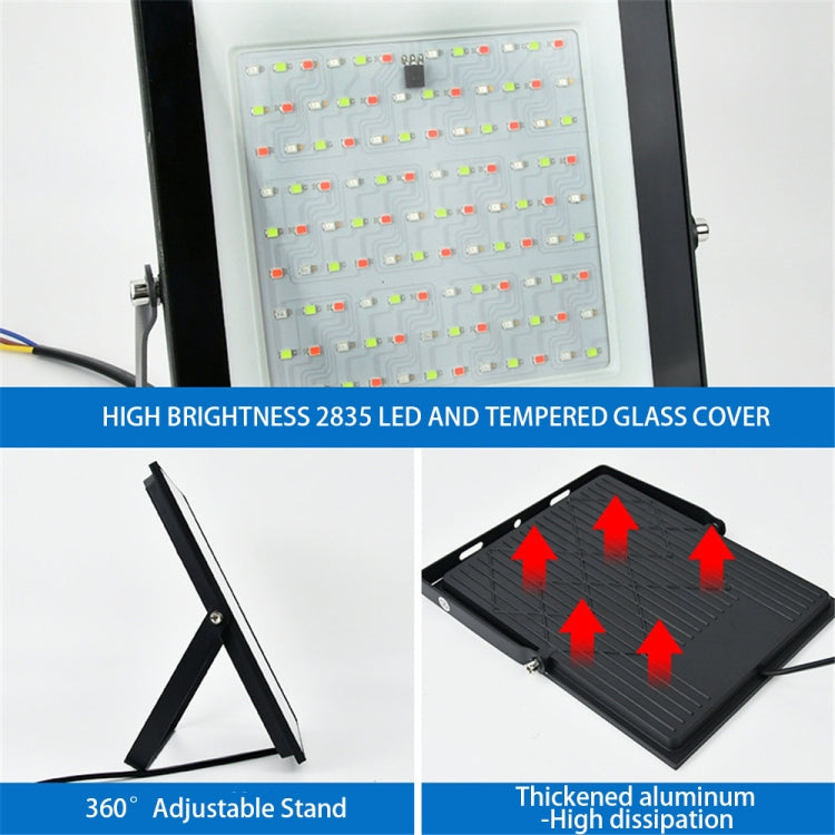 Colorful RGB Changing LED Flood Light With Remote Control, 30W, 100W