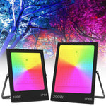 Colorful RGB Changing LED Flood Light With Remote Control, 30W, 100W