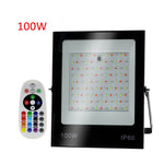 Colorful RGB Changing LED Flood Light With Remote Control, 30W, 100W
