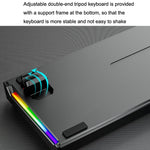 LEAVEN K620 61 Keys Hot Plug-in Glowing Game Wired Mechanical Keyboard, Cable Length: 1.8m, Black Green Shaft, White Green Shaft, Blue Green Shaft, Pink Green Shaft, White Black Red Shaft, Black White Green Shaft, White Black Green Shaft               ...