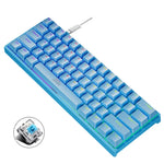 LEAVEN K620 61 Keys Hot Plug-in Glowing Game Wired Mechanical Keyboard, Cable Length: 1.8m, Black Green Shaft, White Green Shaft, Blue Green Shaft, Pink Green Shaft, White Black Red Shaft, Black White Green Shaft, White Black Green Shaft               ...