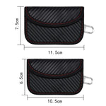 Carbon Fiber RFID Card Case Radiation-Proof Car Key Signal Shielding Bag, 10.5 x 6.5cm, 11.5 x 7.5cm
