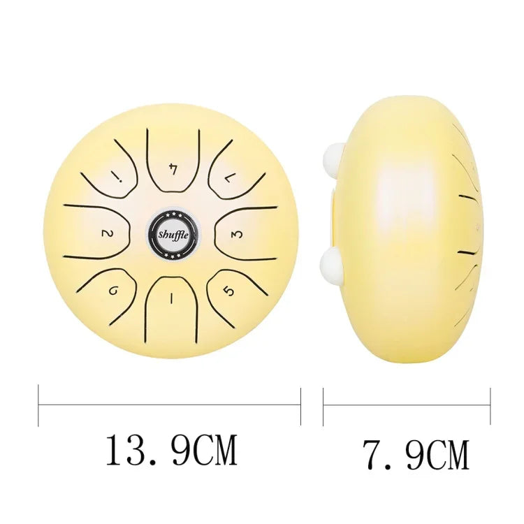 Shuffle SD-5 5.5 Inch Steel Tongue Carefree Empty Drum Percussion Instrument, Shuffle Yellow, Shuffle Pink, Shuffle Purple, Shuffle Green