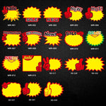 10 bags 25x19cm Explosion Sticker Product Price Tag Supermarket Price Label, WM-001, WM-002, WM-003, WM-005, WM-006, WM-007, WM-008, WM-009, WM-010, WM-011, WM-012, WM-013, XD-511, XD-520, XD-532, XD-537, XD-541, XD-559