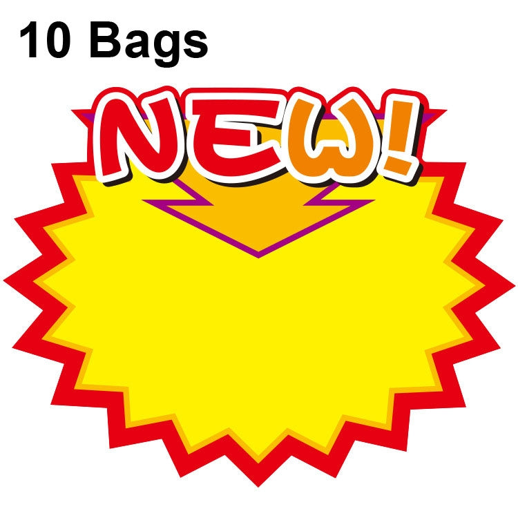 10 bags 9x7cm Explosion Sticker Product Price Tag Supermarket Price Label, WM-301, WM-302, WM-303, WM-305, WM-306, WM-307, WM-308, WM-309, WM-310, WM-311, WM-312, WM-313, WM-314