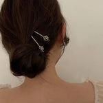 Rhinestone Fashion Hair Clips Women Bangs Headwear, Styles:, 293 Mountain Camellia Flower, 371 Fan, 380 Pearl