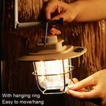LY02 LED Retro Lantern Hand Tent Lamp USB Charging Camping Light, LY02 Green, LY02 White, LY02 Black