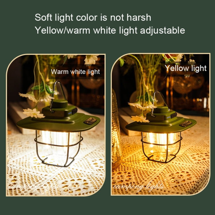LY02 LED Retro Lantern Hand Tent Lamp USB Charging Camping Light, LY02 Green, LY02 White, LY02 Black