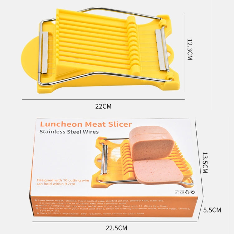 JA-958 Lunch Meat Ham Slicer Household Fruit Cutter Banana Sliced Kitchen Egg Cutter, JA-958 Ham Slicer (Yellow), JA-958 Ham Slicer (White)