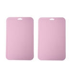 2pcs Baby Auxiliary Cutting Board Fruit and Vegetable Cutting Plastic Board, 2pcs Pink, 2pcs Green