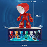 9622 LED Mini Foldable Cartoon Policeman Night Light Desktop Magnetic Desk Lamp, 9622 (Red), 9622 (Black), 9622 (Yellow), 9622 (Green), 9622 (Blue), 9622 (White)