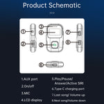 BR11 With Screen Bluetooth Audio Receiver MP3 Player, BR11