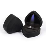 017015-20 Heart-shaped LED Light Ring Necklace Storage Box without Jewelry, Spec:, Pendant(White), Pendant(Red), Pendant(Gold), Pendant(Blue), Pendant(Black), Ring(White), Pendant(Pink), Ring(Red), Ring(Gold), Ring(Blue), Ring(Black), Ring(Pink)