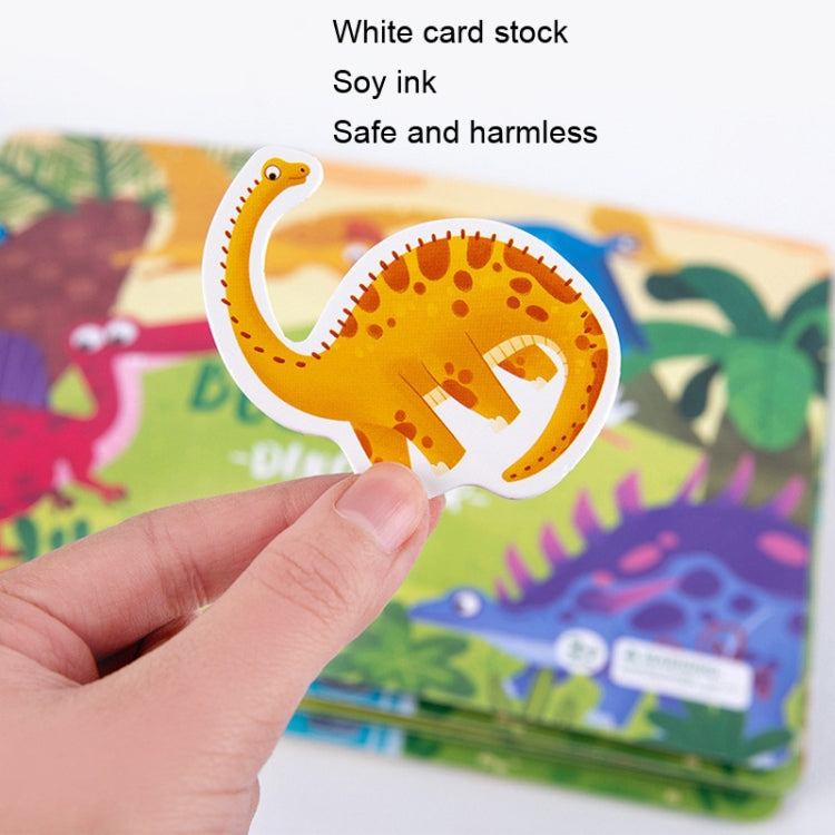 Children Early Teaching Cartoon Intelligence Development Toys Repeatedly Paste Book, Traffic, Life, Dinosaur, Farm