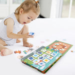 Children Early Teaching Cartoon Intelligence Development Toys Repeatedly Paste Book, Traffic, Life, Dinosaur, Farm