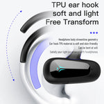 Bone Conduction Concepts Digital Display Stereo Bluetooth Earphones, Style:, Single Ear
