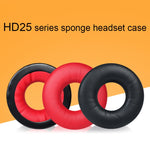 1pair Headset Sponge Cover for Sennheiser HD25-1II/25/25SP/25SP-II, Black, Red, Yellow, Blue, White, Black Wrinkled