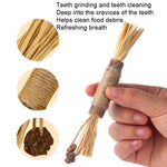 Cat Teething Stick Toy Teeth Cleaning Catnip Teasing Stick, 5pcs Lafite, 5pcs Black Feathers, 5pcs Yellow Feathers