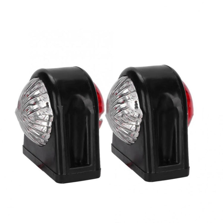 MK-249 10-30V 8LEDs Red And White Truck Round Side Light, MK-249 (Red White)