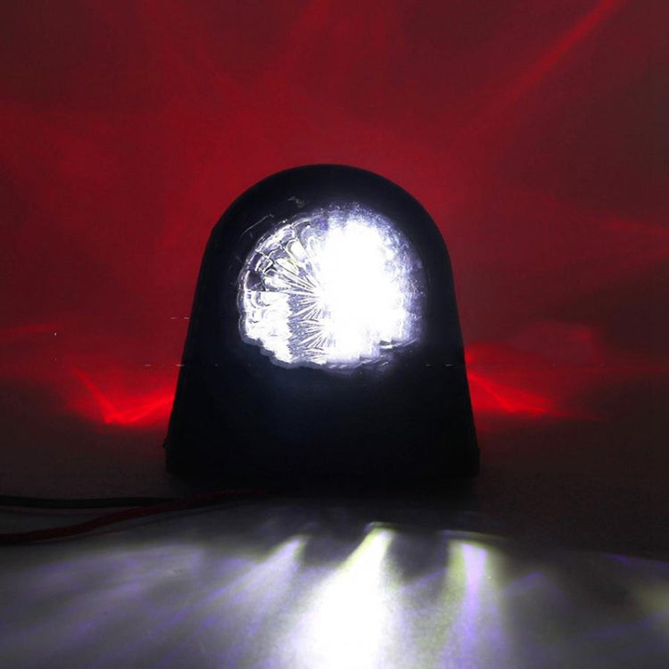 MK-249 10-30V 8LEDs Red And White Truck Round Side Light, MK-249 (Red White)