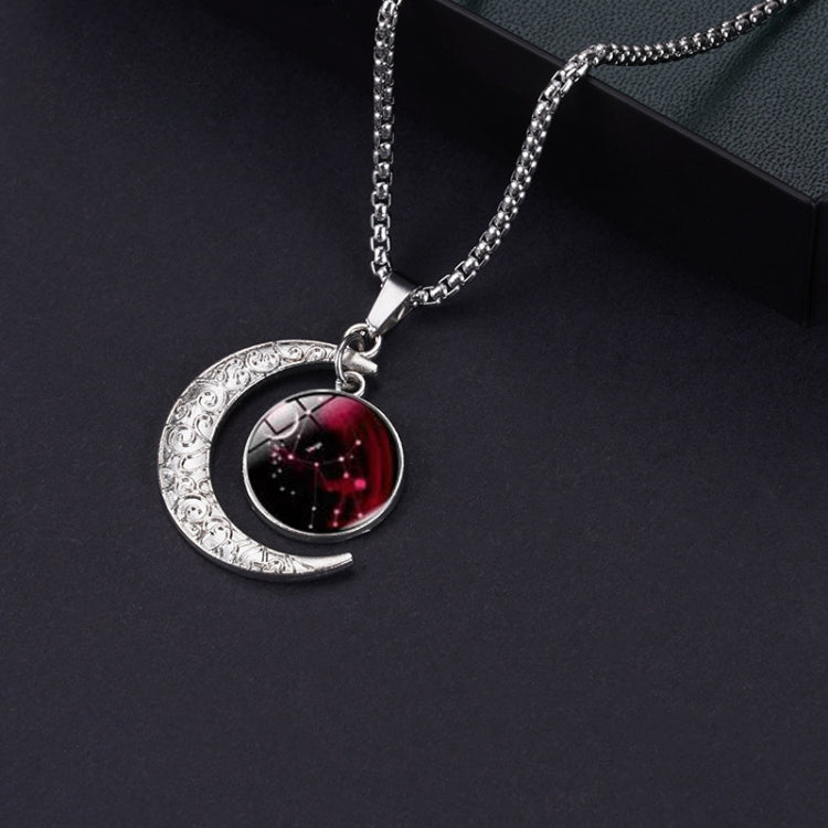 Luminous Zodiac Moon Titanium Steel Necklace Personalized Moon Pendant, Necklace Libra, Necklace Scorpio, Necklace Sagittarius, Necklace Aquarius, Necklace Capricorn, Necklace Pisces, Necklace Aries, Necklace Taurus, Necklace Gemini, Necklace Cancer   ...