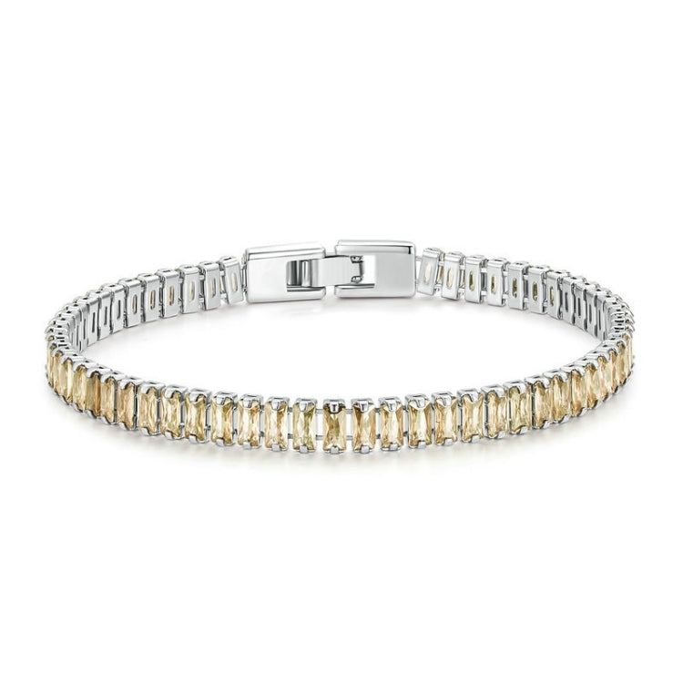 Sparkling Cubic Zirconia Bracelet Gold Plated Copper Jewelry, YIB055-17LCP, YIB055-19LCP, YIB055-17LVT, YIB055-19LVT