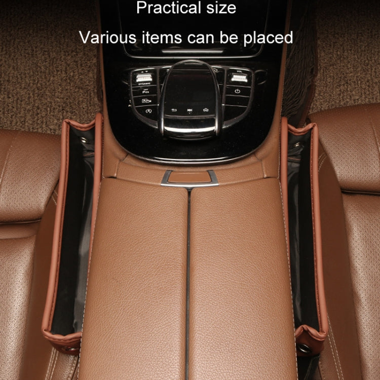 Multifunctional Car Seat Crevice Storage Box, Pattern:, No Logo(black), No Logo(Claret), No Logo(Mocha brown), No Logo(Saddling brown), No Logo(Beige)