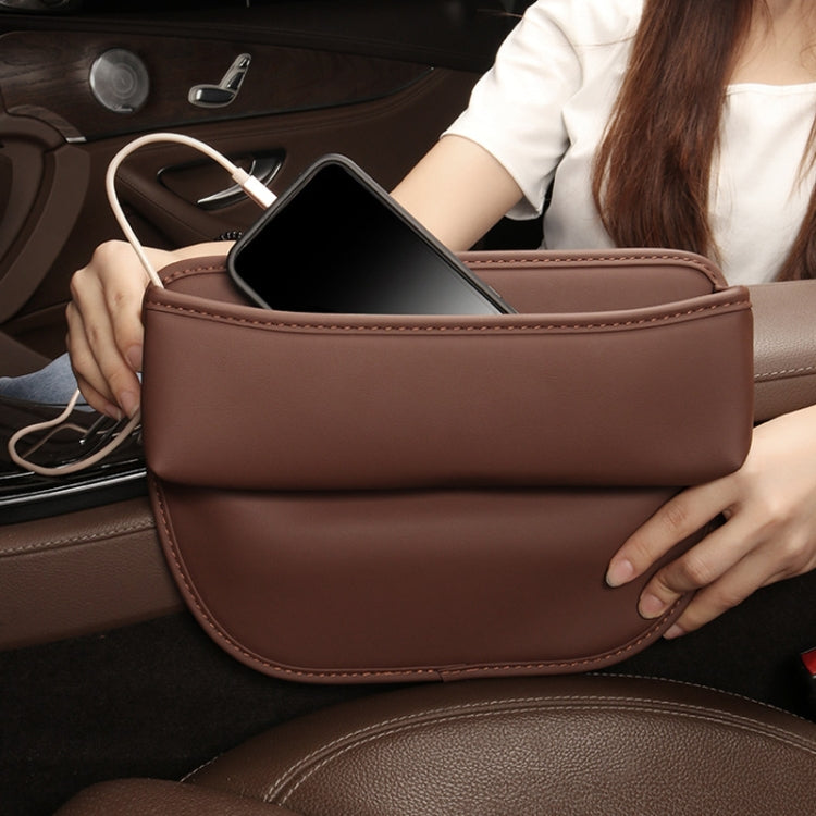 Multifunctional Car Seat Crevice Storage Box, Pattern:, No Logo(black), No Logo(Claret), No Logo(Mocha brown), No Logo(Saddling brown), No Logo(Beige)
