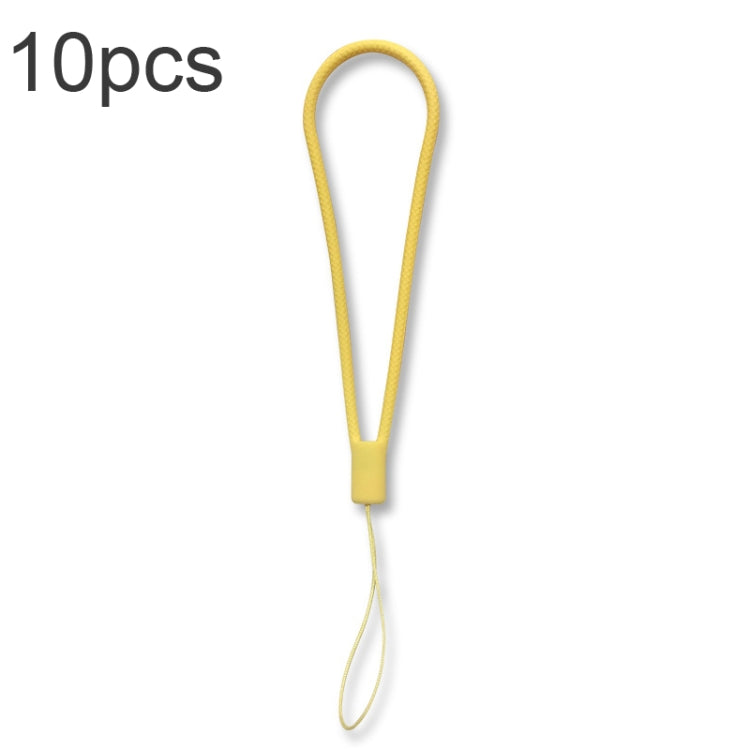 10pcs  Silicone Woven Pattern  Cell Phone Lanyard Anti-loss Hand Rope, Dark Night Green, White, Grass Purple, Light Green, Clove Purple, Antique White, Black, Red, Matcha Green, Lemon Yellow, Shallow Purple, Sand Pink, Sugar Orange, Tea Red            ...
