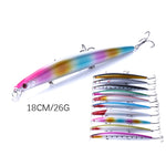 HENGJIA MI101 18cm 26g Long-distance Casting Sea Fishing Fake Lures Minnow Baits, MI101 (10), MI101 (5), MI101 (1), MI101 (2), MI101 (3), MI101 (6), MI101 (8), MI101 (9), MI101 (10 Colors)