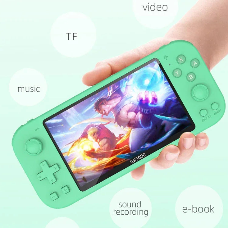 RG3000 Handheld Game Console Support Double Handle Mini Game Console, RG3000 Pink, RG3000 Gray, RG3000 Purple, RG3000 Green, RG3000 Yellow