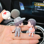 Car Ornament Ornament Lovely Kissing Couple Doll, Color:, Blue, Gray, Reading, Clever, Blue+Balloon, Blue+Blue White Balloon, Gray+Balloon, Gray+Gray Balloon, Reading+Balloon, Clever+Balloon, Stool Blue Couple, Stool Gray Couple, Stool Reading Couple  ...