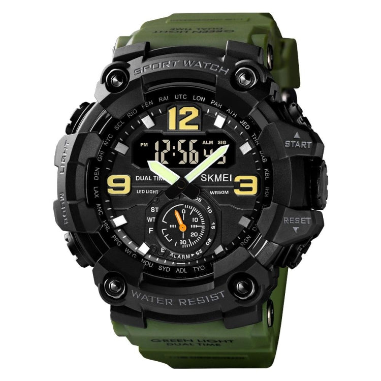 SKMEI 1637 Sports Digital Display Outdoor Shockproof Plastic Large Dial Men Watch, Army Green, Blue Camouflage, Army Green Camouflage, Gray Black
