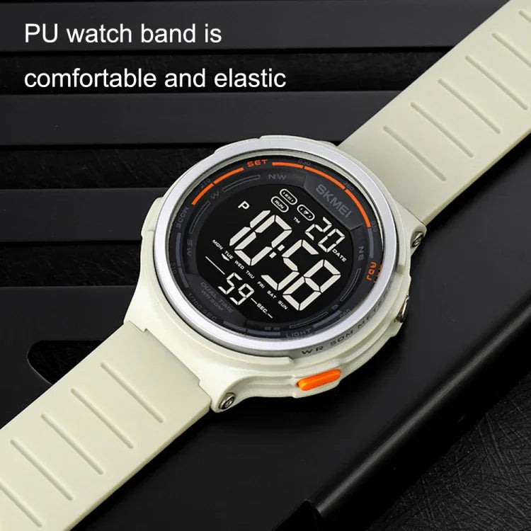 SKMEI 1841 Outdoor Sports Students Waterproof Luminous Countdown Watch, 1841 Black, 1841 Light Grey