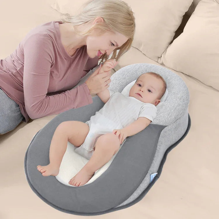 Baby Breastfeeding Pillow Lying Feeding Baby Anti-spitting Milk Slope Pad, Pillow Gray