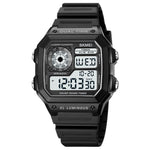 SKMEI 1998 Transparent Shell Ice Sensor Outdoor Sports Waterproof Multi-function Watch, 1998 White, 1998 Black