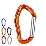 XINDA  22KN Rock Climbing  Straight Quickdraw Spring-loaded Gate Buckle Aluminum Carabiner, XD-8126 (Orange), XD-8126 (Silver), XD-8126 (Blue), XD-8126 (Black), XD-8126 (Red)