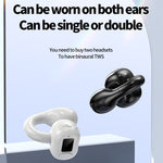 M10 IPX5 Waterproof Ear Clip Bluetooth Earphones, Style:, M10 Single Black, M10 Single White, M10 Single Pink, M10 Single Skin Color, M10 Single Green, M10 Doble White, M10 Doble Pink, M10 Doble Green, M10 Doble Skin Color, M10 Doble Black