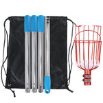 Stainless Steel Aerial Fruit Picker Fruit Picking Tools, With Rod 4 Sections 1.6m, With Rod 6 Sections 2.4m, With Rod 9 Sections 3.6m, With Rod 10 Sections 4m