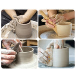 Wooden Skeleton Knife Pottery Scraper Handmade Tools, 5pcs/set
