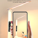 LED Intelligent Digital Display Foldable Desk Lamp, Style:, USB Straight Plug, Charging 2000mAh, Charging 3200mAh, Double Head USB Straight Plug, Double Head Charging 2000mAh, Double Head Charging 3200mAh